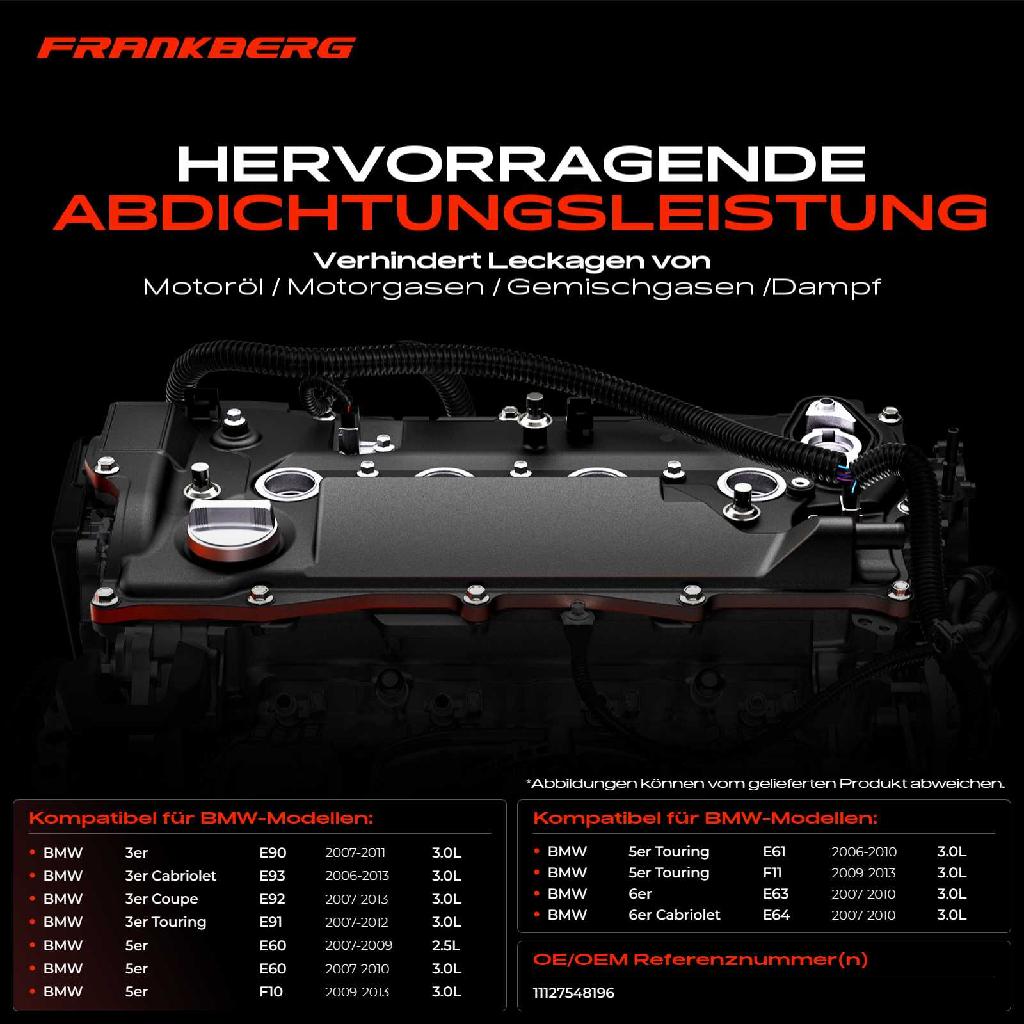 1x Ventildeckel Zylinderkopfhaube für BMW E90 E91-E93 325i 330i E60 E61 F10 F11 3.0L