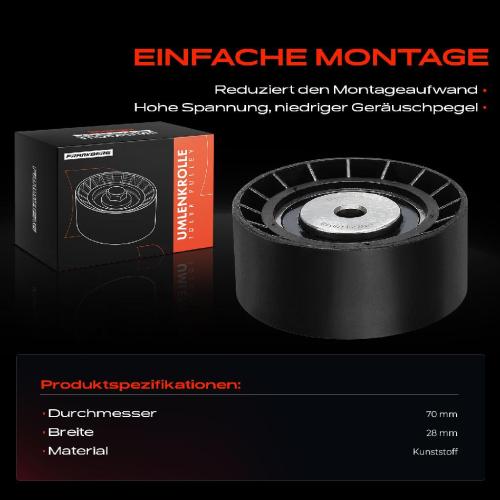 1x Umlenkrolle Führungsrolle für BMW 3er E36 E46 5er E34 E39 E60 7er X5 Bild 1x Umlenkrolle Führungsrolle für BMW 3er E36 E46 5er E34 E39 E60 7er X5