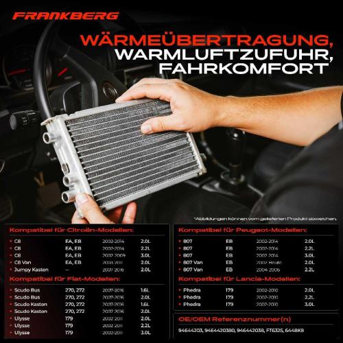 1x Wärmetauscher Innenraumheizung für Citroën C8 Jumpy Fiat Peugeot 807 Expert Bild 1x Wärmetauscher Innenraumheizung für Citroën C8 Jumpy Fiat Peugeot 807 Expert