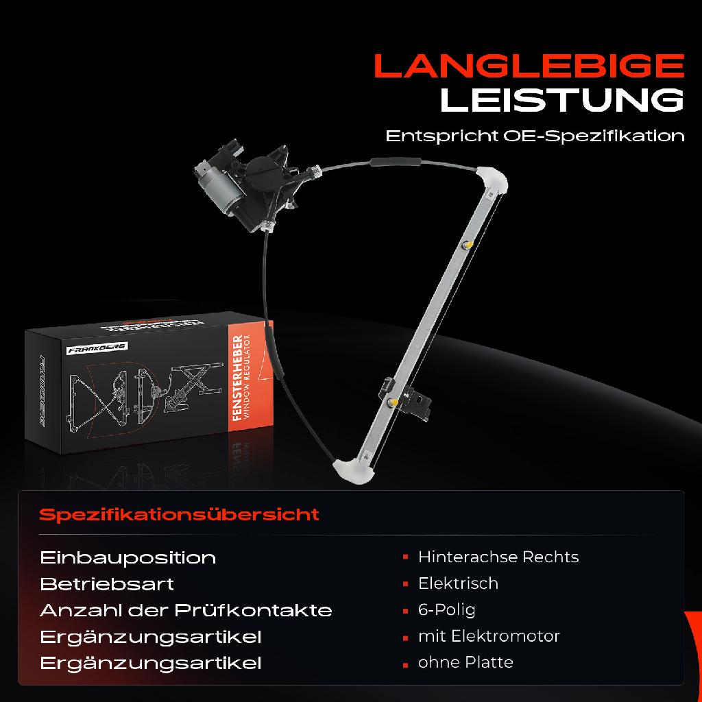 1x Fensterheber Hinten Rechts für Mazda 6?ägheck?? GG GY 2002-07