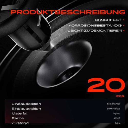 Frankberg 20x Befestigungsclips Stoßstange Seitenleiste für Citroën Jumper Fiat Ducato Peugeot Boxer Bild Frankberg 20x Befestigungsclips Stoßstange Seitenleiste für Citroën Jumper Fiat Ducato Peugeot Boxer