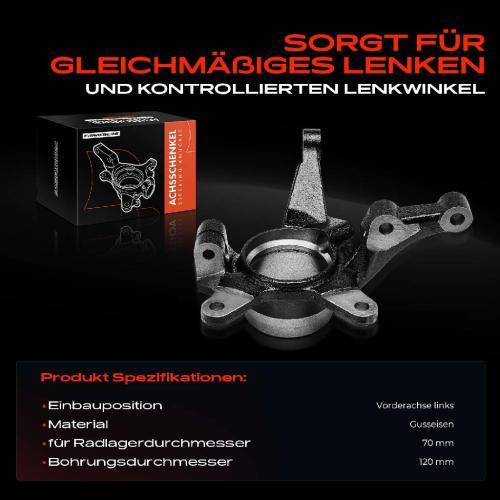 1x Achsschenkel Radaufhängung Vorderachse Links für Hyundai i10 PA 1.1L 1.2L 2007-2013 Bild 1x Achsschenkel Radaufhängung Vorderachse Links für Hyundai i10 PA 1.1L 1.2L 2007-2013