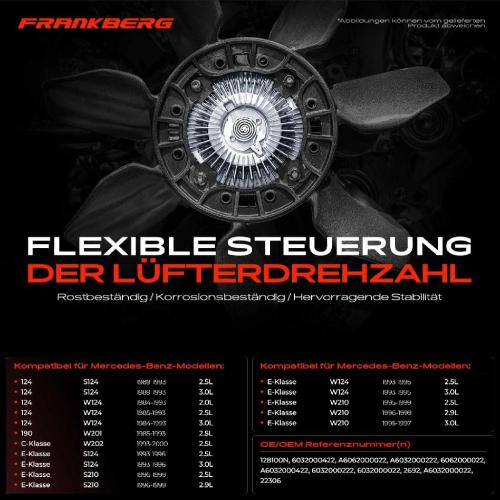 1x Lüfterkupplung Kühlerlüfte für Mercedes-Benz W124 S124 W201 W202 S210 W210 Bild 1x Lüfterkupplung Kühlerlüfte für Mercedes-Benz W124 S124 W201 W202 S210 W210