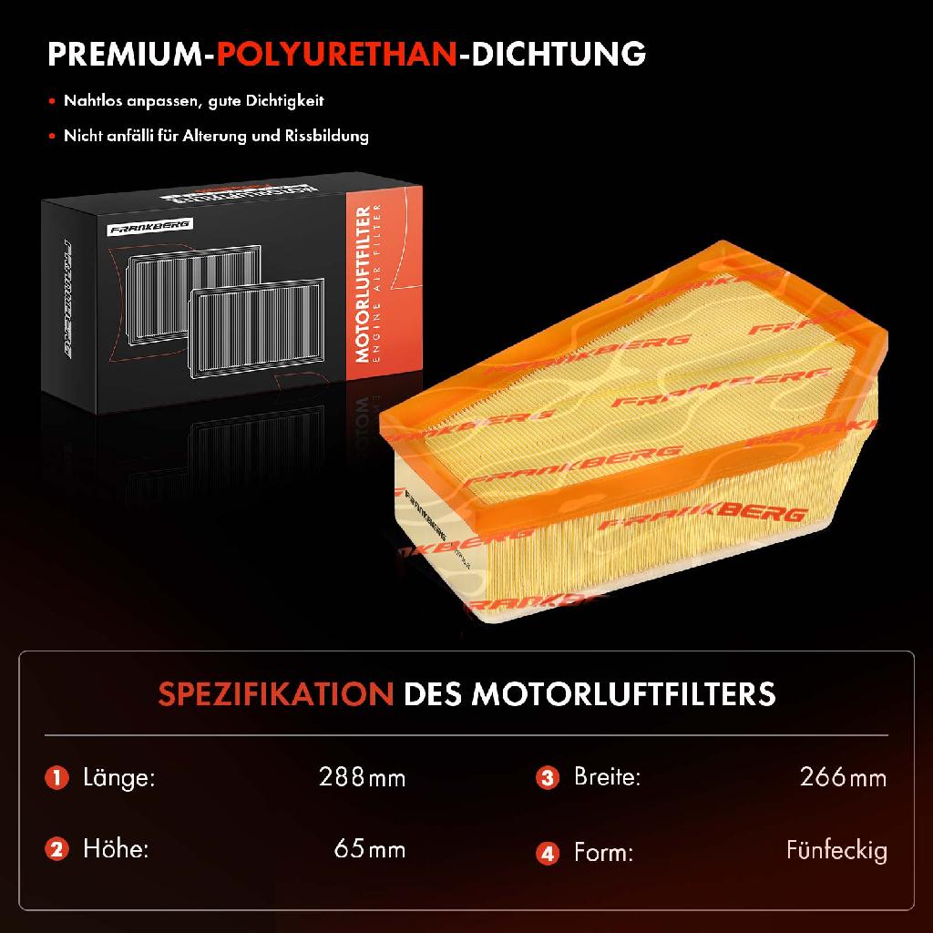 2x Luftfilter Filtereinsatz für Volvo C30 C70 S40 V40 V50 D3 2006-2015 Diesel