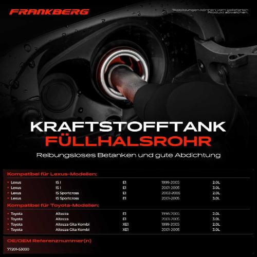 1x Kraftstoffeinfüllrohr Einfüllstutzen für Lexus IS200 300 Toyota Altezza Bild 1x Kraftstoffeinfüllrohr Einfüllstutzen für Lexus IS200 300 Toyota Altezza