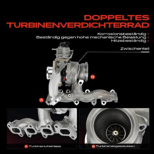 1x Turbolader Abgaskrümmer Einheit für VW California T6 Camper Crafter MAN TGE Bus Kasten Pritsche/Fahrgestell Bild 1x Turbolader Abgaskrümmer Einheit für VW California T6 Camper Crafter MAN TGE Bus Kasten Pritsche/Fahrgestell