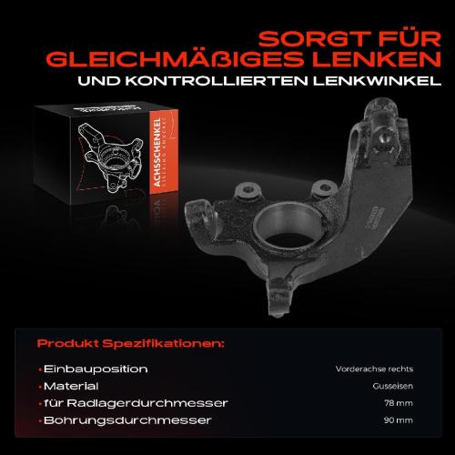 1x Achsschenkel Radaufhängung Vorderachse Rechts für Ford Focus C-Max 03-07 Focus II 2004-2012 Bild 1x Achsschenkel Radaufhängung Vorderachse Rechts für Ford Focus C-Max 03-07 Focus II 2004-2012