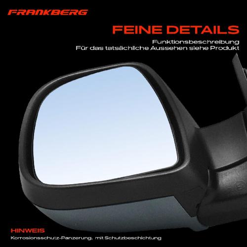 Frankberg 1x Außenspiegel Links für Citroën Berlingo B9 Peugeot Partner Tepee 1.6L 2013-2024 Bild Frankberg 1x Außenspiegel Links für Citroën Berlingo B9 Peugeot Partner Tepee 1.6L 2013-2024