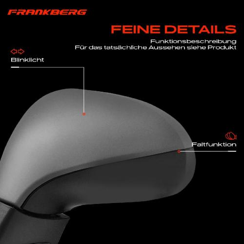Frankberg 1x Außenspiegel Links für Peugeot 207 207 CC 207 SW WA WC WD WK 1.4L 1.6L 2006-2015 Bild Frankberg 1x Außenspiegel Links für Peugeot 207 207 CC 207 SW WA WC WD WK 1.4L 1.6L 2006-2015