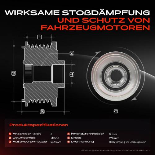 1x Generatorfreilauf Lichtmaschine für Mercedes-Benz W176 W242 W246 C117 X117 X156 Bild 1x Generatorfreilauf Lichtmaschine für Mercedes-Benz W176 W242 W246 C117 X117 X156