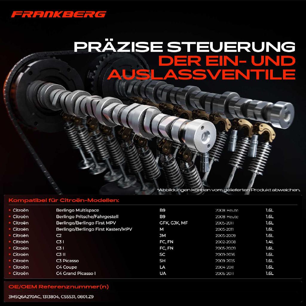 1x Nockenwelle für Citroën Berlingo C3 I C4 Ford C-Max Focus II