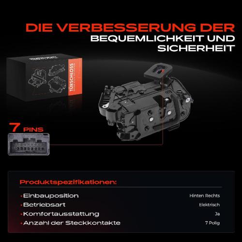 Frankberg 1x Türschloss Hinten Rechts für VW Jetta Stufenheck Tiguan Allspace 1.4L 1.5L 2.0L Bj ab 2017 Bild Frankberg 1x Türschloss Hinten Rechts für VW Jetta Stufenheck Tiguan Allspace 1.4L 1.5L 2.0L Bj ab 2017