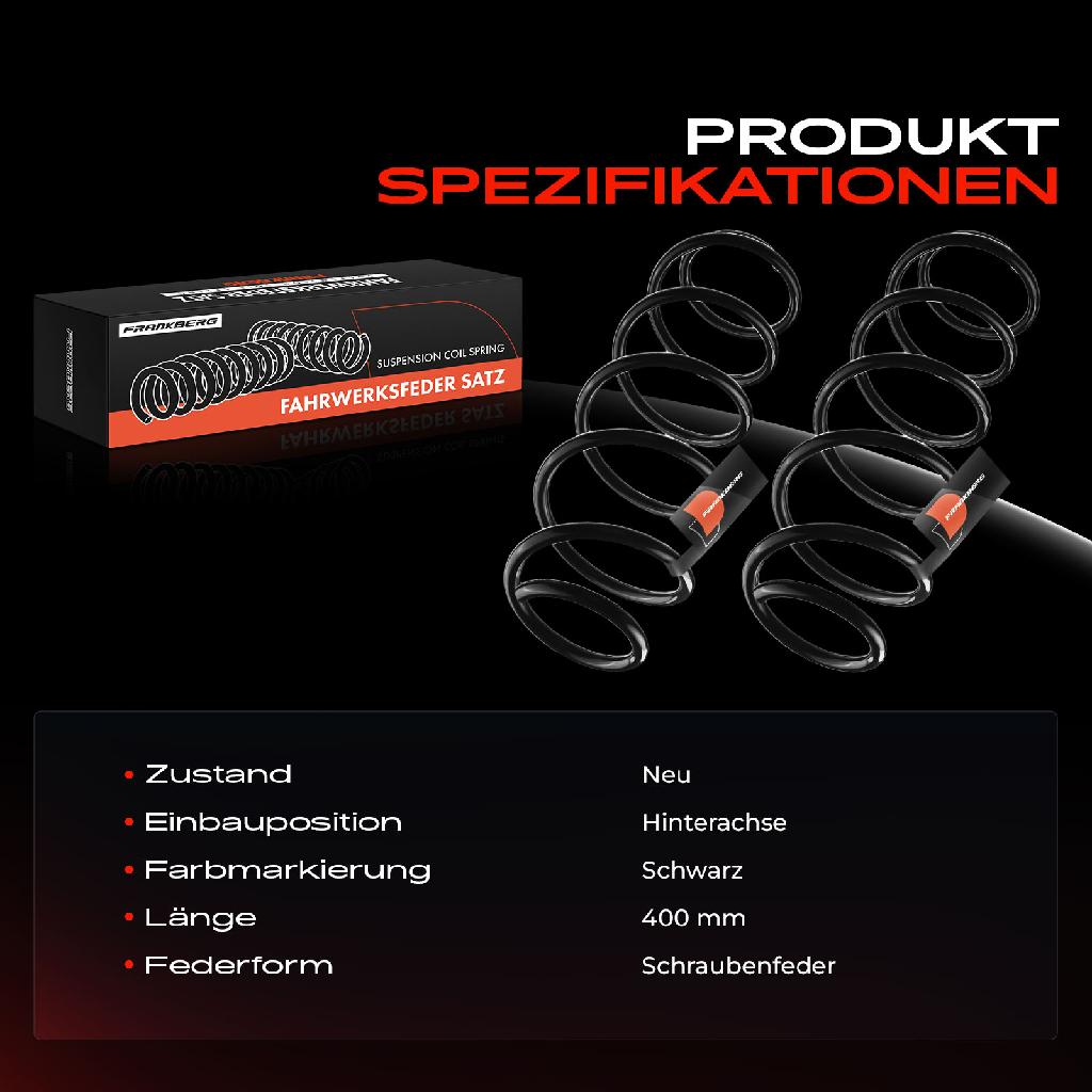 2x Fahrwerksfeder Hinterachse für Renault Laguna III BT0/1 1.5L 1.6L 2.0L 2007-2015