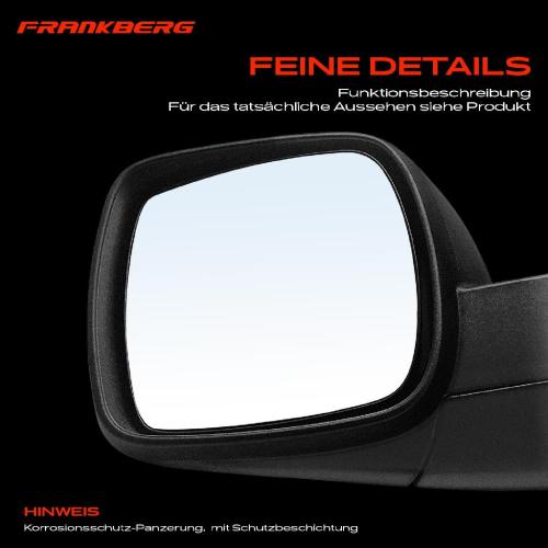 Frankberg 1x Außenspiegel Links für Mercedes-Benz W415 Renault Kangoo Express FW0/1 KW0/1 Bild Frankberg 1x Außenspiegel Links für Mercedes-Benz W415 Renault Kangoo Express FW0/1 KW0/1