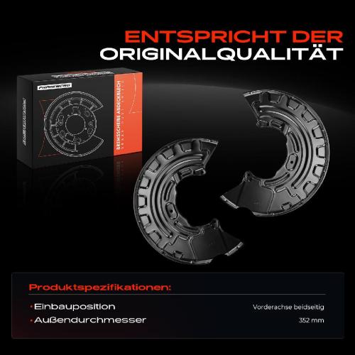 2x Ankerblech Bremsscheibe Vorderachse Beidseitig für VW Golf 5 6 Passat Audi A3 8P TT Seat Leon Bild 2x Ankerblech Bremsscheibe Vorderachse Beidseitig für VW Golf 5 6 Passat Audi A3 8P TT Seat Leon