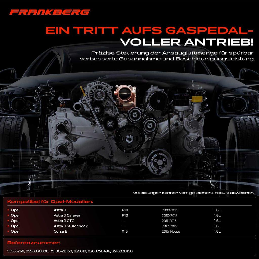 1x Drosselklappe Drosselklappenstutzen für Opel Astra J P10 Corsa E 1.6L 2009-2020