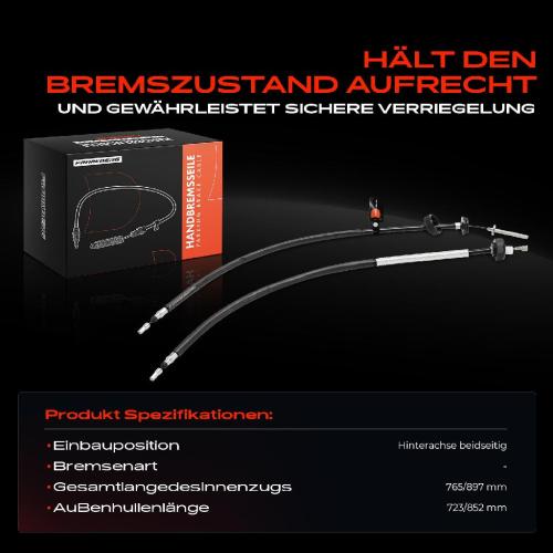 1x Seilzug Feststellbremse Hinterachse beidseitig für Renault Laguna II BG0/1 KG0/1 2001-2007 Bild 1x Seilzug Feststellbremse Hinterachse beidseitig für Renault Laguna II BG0/1 KG0/1 2001-2007