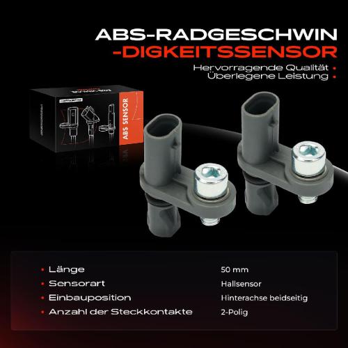 Frankberg 2x ABS Sensor Hinterachse beidseitig für Citroën Berlingo C4 Grand Picasso II III Van Spacetourer X Bild Frankberg 2x ABS Sensor Hinterachse beidseitig für Citroën Berlingo C4 Grand Picasso II III Van Spacetourer X