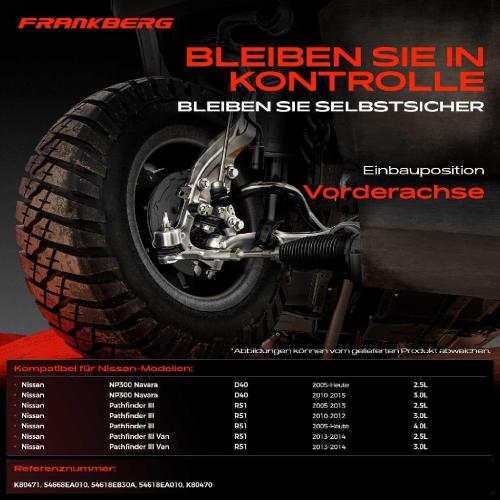 2x Koppelstange Vorderachse für Nissan NP300 Navara Pritsche/Fahrgestell Pathfinder III Van Bj ab 2005 Bild 2x Koppelstange Vorderachse für Nissan NP300 Navara Pritsche/Fahrgestell Pathfinder III Van Bj ab 2005