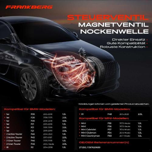 2x Zentralventil Nockenwellenverstellung für BMW 1er F20 F21 2er F45 F46 MINI F55 Bild 2x Zentralventil Nockenwellenverstellung für BMW 1er F20 F21 2er F45 F46 MINI F55