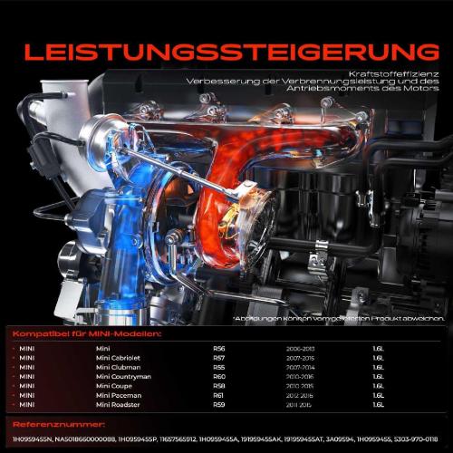 Frankberg 1x Abgasturbolader für MINI Mini R56 Mini Cabriolet R57 Mini Clubman R55 Mini Countryman R60 R58 R61 R59 Bild Frankberg 1x Abgasturbolader für MINI Mini R56 Mini Cabriolet R57 Mini Clubman R55 Mini Countryman R60 R58 R61 R59