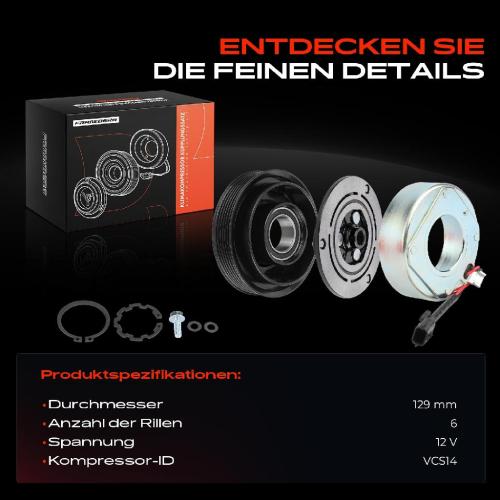1x Magnetkupplung Klimakompressor für Renault Clio IV Megane III Scénic Talisman Bild 1x Magnetkupplung Klimakompressor für Renault Clio IV Megane III Scénic Talisman