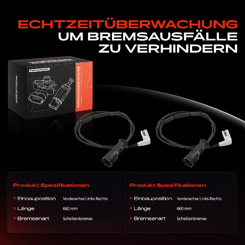 2x Warnkontakt Bremsbelagverschleiß Vorderachse für Opel Omega A Caravan 16 17 19 66 67