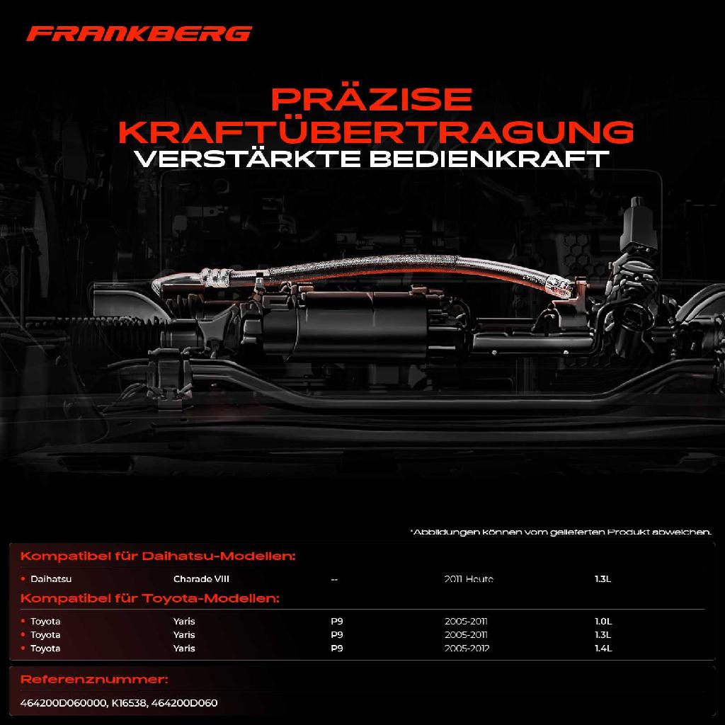 1x Seilzug Feststellbremse Hinterachse rechts für Daihatsu Charade VIII Toyota Yaris P9