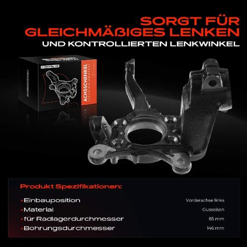 1x Achsschenkel Radaufhängung Vorderachse Links für VW Golf 5 6 Jetta Audi A3 Skoda Seat Bild 1x Achsschenkel Radaufhängung Vorderachse Links für VW Golf 5 6 Jetta Audi A3 Skoda Seat