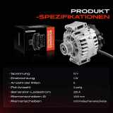 1x Lichtmaschine Generator für Mercedes-Benz B906 Sprinter 3,5-T 3-T 4,6-T 5-T