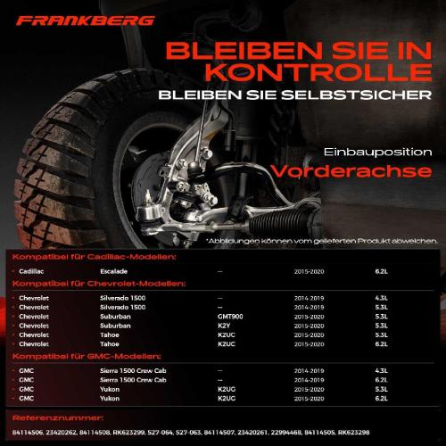 1x Querlenker Satz Vorderachse für Cadillac Escalade Chevrolet Silverado 1500 Crew Extended Cab Pick-up Bild 1x Querlenker Satz Vorderachse für Cadillac Escalade Chevrolet Silverado 1500 Crew Extended Cab Pick-up
