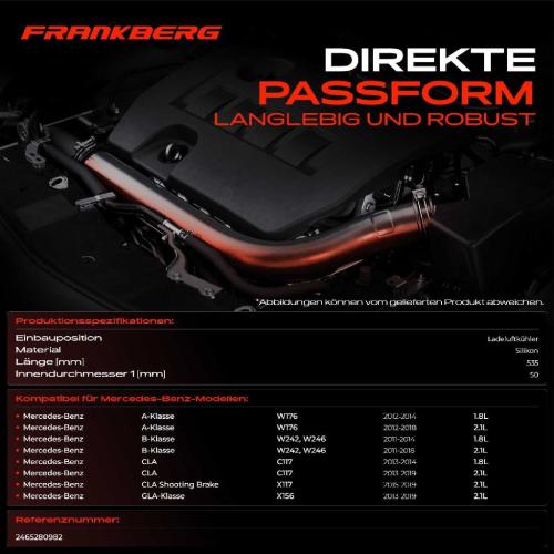 1x Kühlerschlauch Turboschlauch für Mercedes-Benz A-Klasse W176 B-Klasse W242 W246 CLA Coupe C117 X117 X156 Bild 1x Kühlerschlauch Turboschlauch für Mercedes-Benz A-Klasse W176 B-Klasse W242 W246 CLA Coupe C117 X117 X156