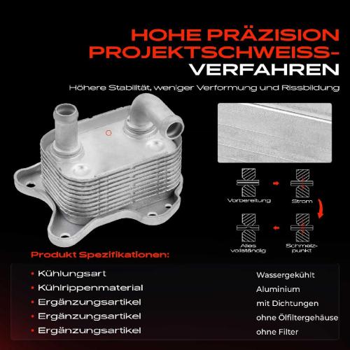 1x Ölkühler Motoröl für Opel Astra G Caravan T98 Astra G CC F08 F48 Astra G F69 Bild 1x Ölkühler Motoröl für Opel Astra G Caravan T98 Astra G CC F08 F48 Astra G F69