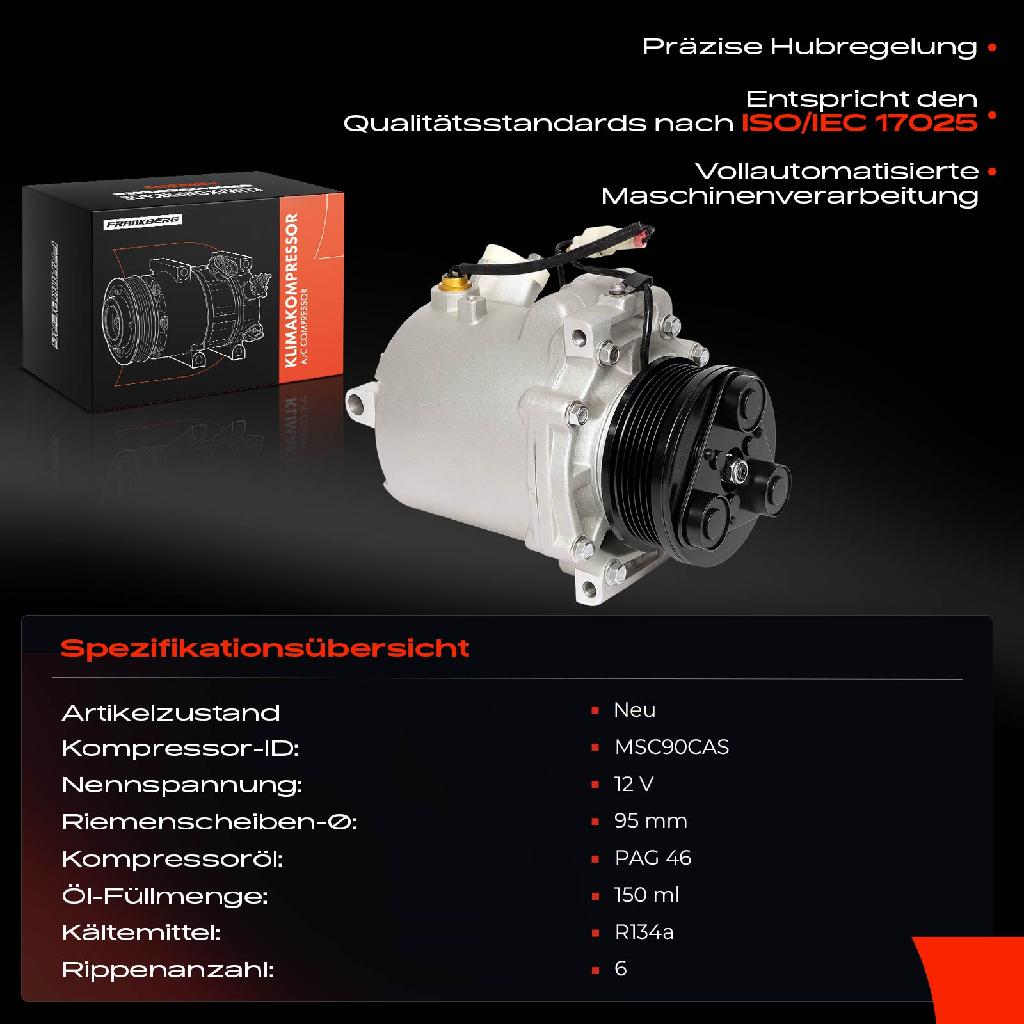 1x Klimakompressor für Mitsubishi Lancer VIII CYA CZA Sportback CXA 2.0L 2009-2010