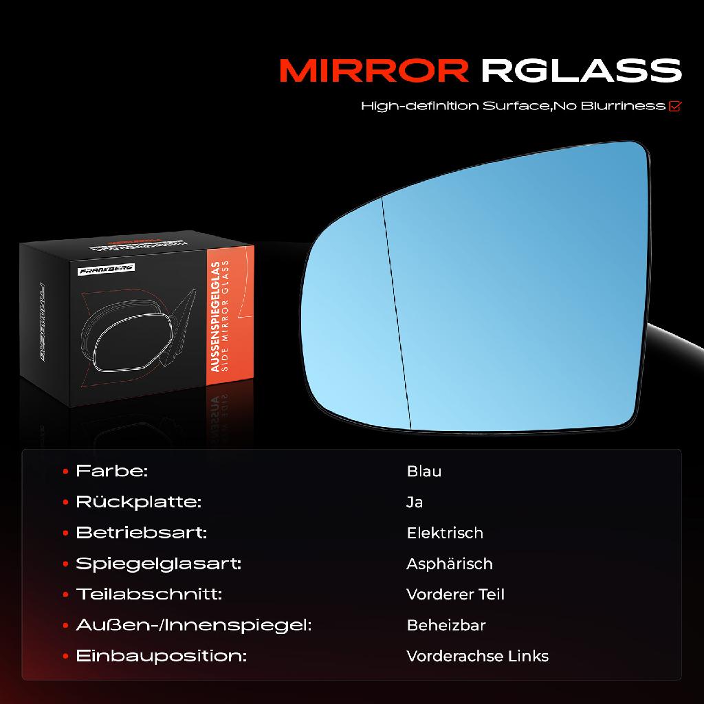 1x Spiegelglas Außenspiegel links für BMW X5 E70 X6 E71 E72 2006-2014