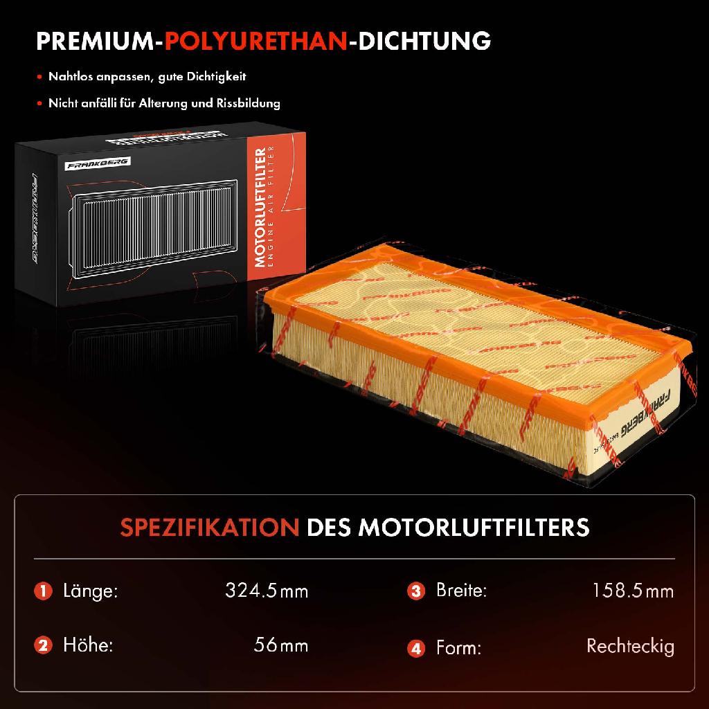 1x Luftfilter Filtereinsatz für Citroen BX Break C5 Fiat Scudo Lancia Peuget 405