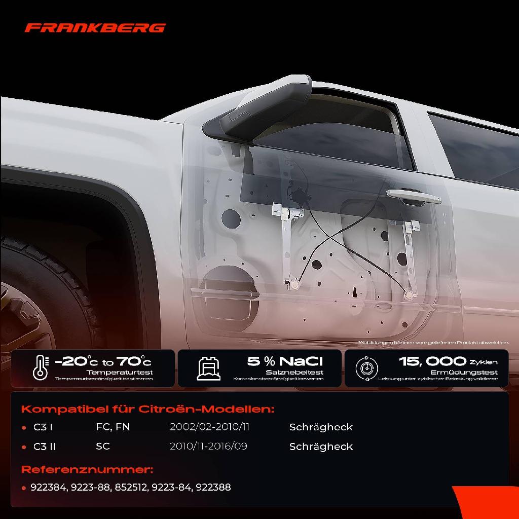 1x Fensterheber Hinten Links für Citroën C3 I FC FN C3 II SC 2002-2016