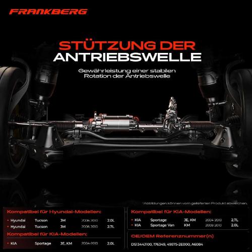 1x Lagerung Gelenkwelle Kardanwellenlager für Hyundai Tucson JM KIA Sportage JE KM Bild 1x Lagerung Gelenkwelle Kardanwellenlager für Hyundai Tucson JM KIA Sportage JE KM