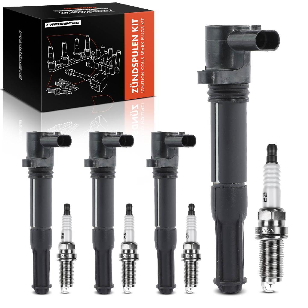 Frankberg 4x Z ndspule+4x Z ndkerze f r Alfa Romeo Mito Fiat 500 C 500L Bravo II Doblo Cargo MPV Pritsche/Fahrgestell
