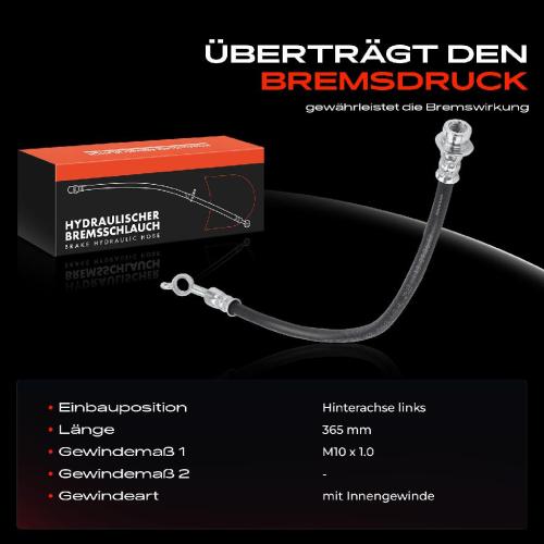 1x Bremsschlauch Bremsschläuche Hinterachse Links für Suzuki Grand Vitara II JT TD TE Bild 1x Bremsschlauch Bremsschläuche Hinterachse Links für Suzuki Grand Vitara II JT TD TE