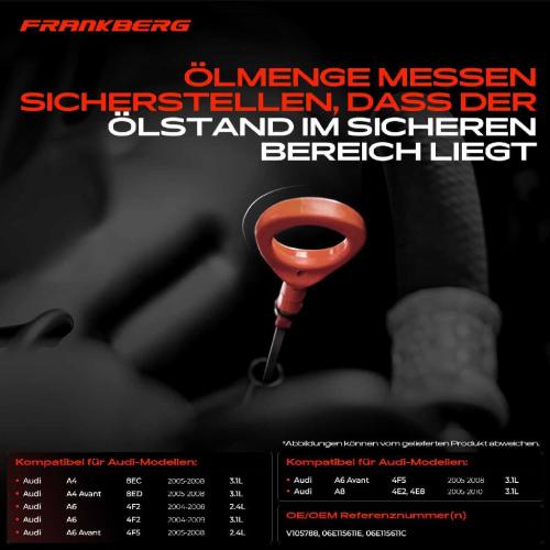 1x Ölmessstab Ölpeilstab Ölstab für Audi A6 Avant 4F2 A8 4E2 2.8L 2007-2011 Bild 1x Ölmessstab Ölpeilstab Ölstab für Audi A6 Avant 4F2 A8 4E2 2.8L 2007-2011