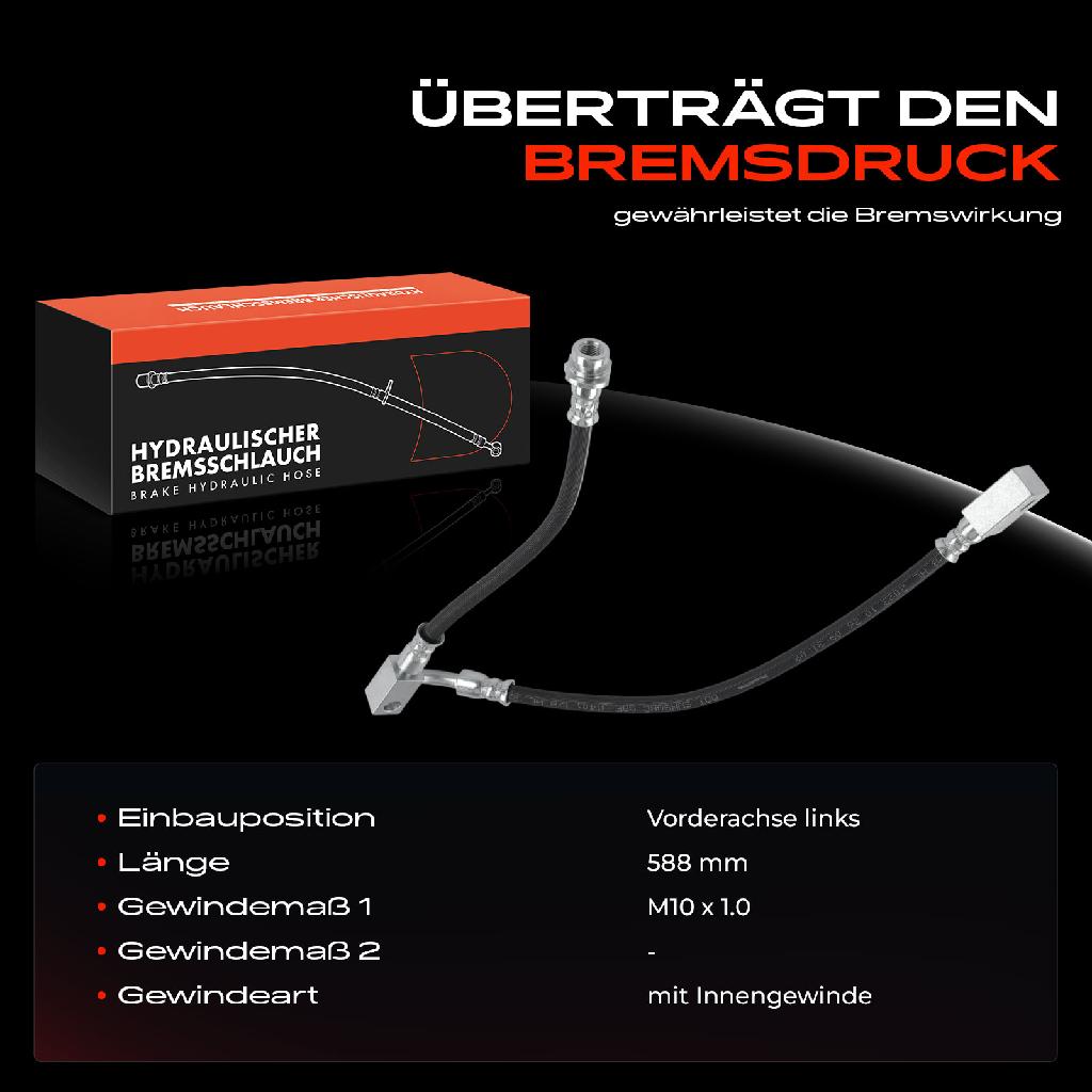 1x Bremsschlauch Bremsschläuche Vorderachse Links für Nissan 350 Z Coupe Roadster Z33