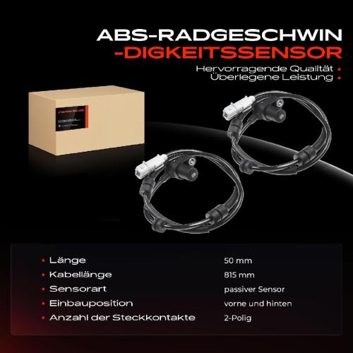 2x ABS Sensor Vorne für Citroën Evasion MPV Jumpy Kasten Fiat Scudo Bus Peugeot 806 Expert Bild 2x ABS Sensor Vorne für Citroën Evasion MPV Jumpy Kasten Fiat Scudo Bus Peugeot 806 Expert