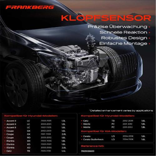 1x Klopfsensor Klopfgeber für Hyundai Accent II LC Coupe GK Elantra XD Getz Matrix KIA Cerato Bild 1x Klopfsensor Klopfgeber für Hyundai Accent II LC Coupe GK Elantra XD Getz Matrix KIA Cerato