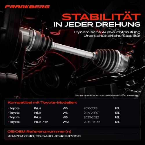 1x Antriebswelle Vorderachse Links für Toyota Prius W5 Prius PHV W52 2016-2022 Bild 1x Antriebswelle Vorderachse Links für Toyota Prius W5 Prius PHV W52 2016-2022