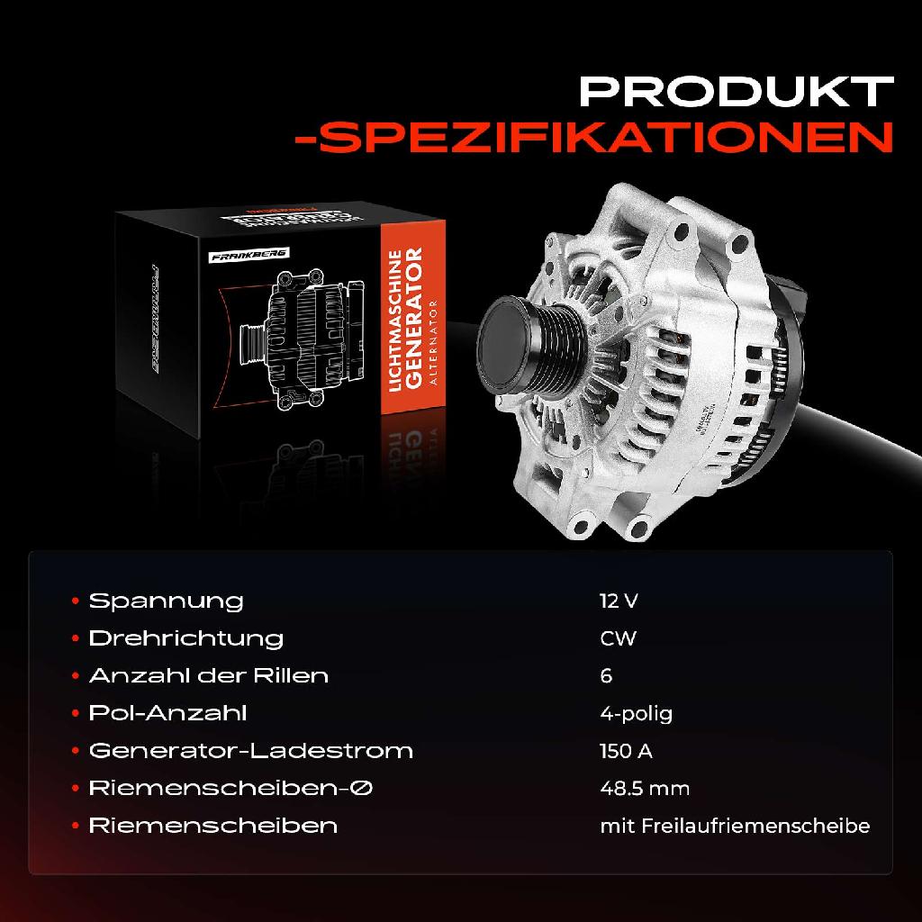 1x Lichtmaschine Generator für BMW 1er E82 E88 3er E90 E91 E92 E93 135i 335i