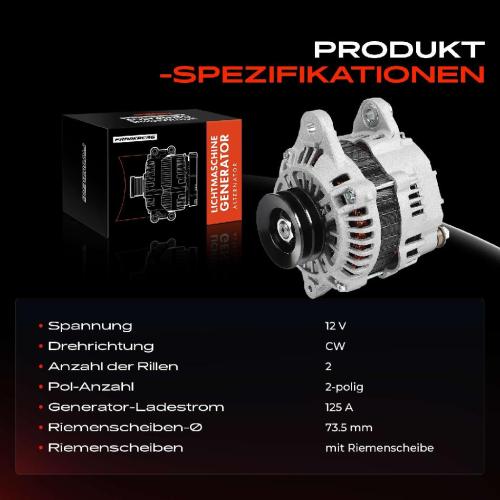 1x Lichtmaschine Generator für Mitsubishi Pajero III Canvas Top V6W V7W 3.2L Bild 1x Lichtmaschine Generator für Mitsubishi Pajero III Canvas Top V6W V7W 3.2L