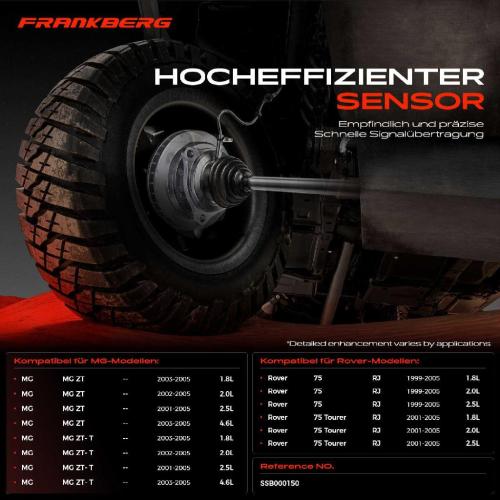 2x ABS Sensor Vorne für MG ZT ZT- T Rover 75 Tourer 1.8L 2.0L 2.5L 4.6L 1999-2005 Bild 2x ABS Sensor Vorne für MG ZT ZT- T Rover 75 Tourer 1.8L 2.0L 2.5L 4.6L 1999-2005