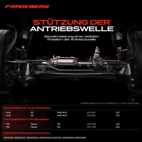 1x Lagerung Gelenkwelle Kardanwellenlager für VW Tiguan 5N Audi Q3 8UB 8UG 1.4L 2.0L Bild 1x Lagerung Gelenkwelle Kardanwellenlager für VW Tiguan 5N Audi Q3 8UB 8UG 1.4L 2.0L