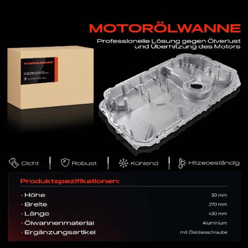 Frankberg 1x Ölwanne Motorölwanne für Audi A4 8E B7 A6 4F C6 A8 4E 2004-2010 2.4L 3.2L Bild Frankberg 1x Ölwanne Motorölwanne für Audi A4 8E B7 A6 4F C6 A8 4E 2004-2010 2.4L 3.2L